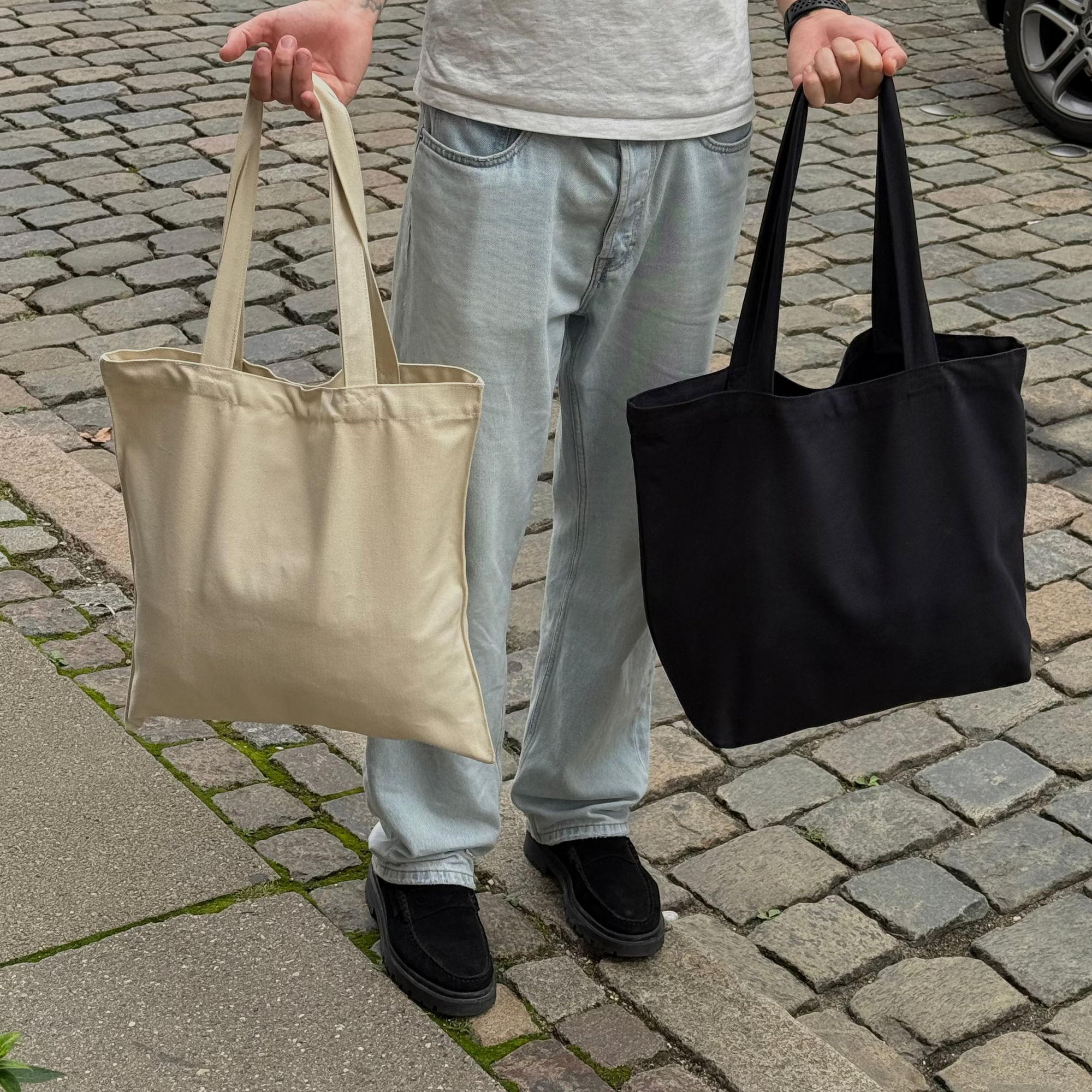 Beige og Sort - 2-pak